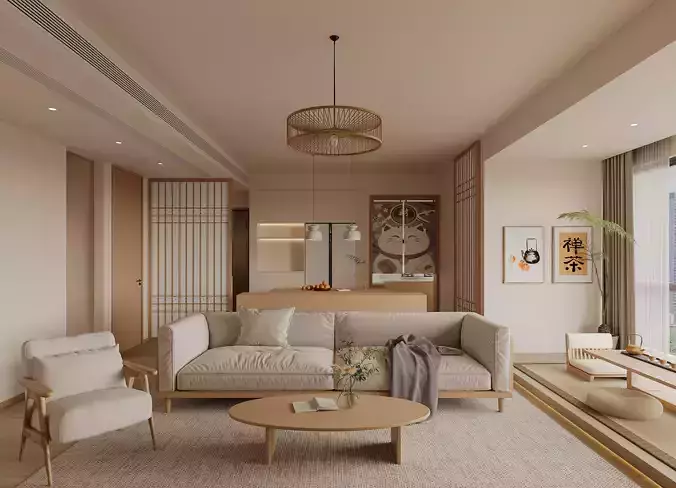 japanese living room dining room interior scenes 14