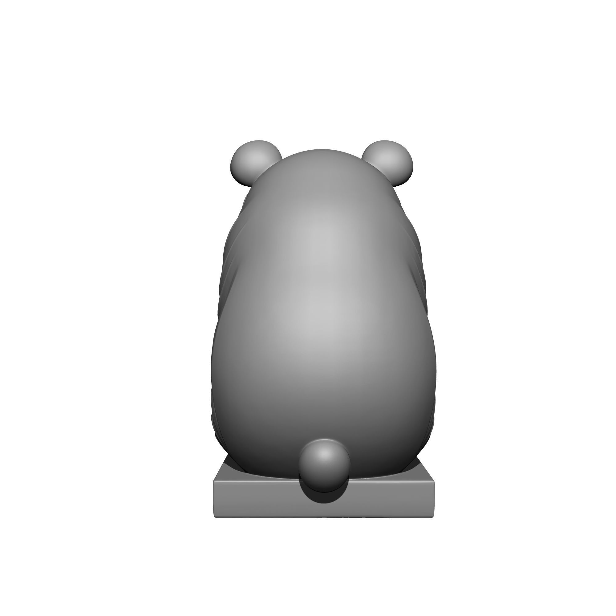 Mystical Panda Statue Minimalist 3D print model_4