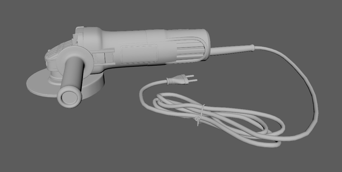 3d model Angle grinder DeWalt Low-poly 3D model_7