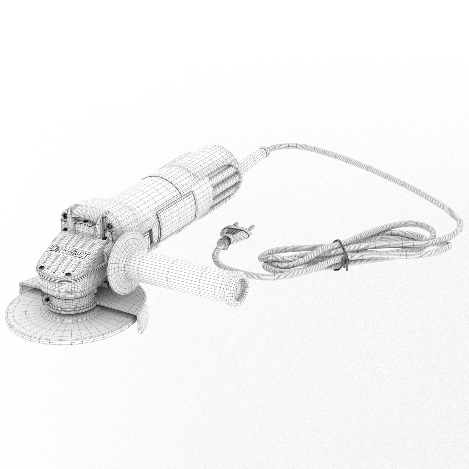 3d model Angle grinder DeWalt Low-poly 3D model_4