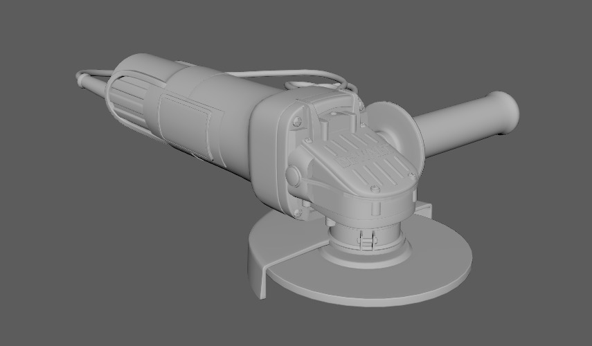 3d model Angle grinder DeWalt Low-poly 3D model_10