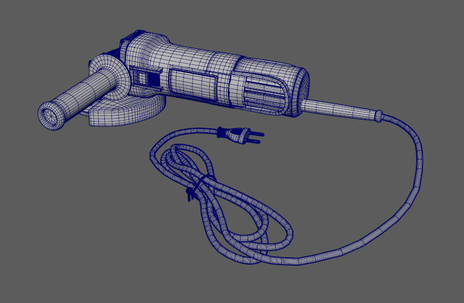 3d model Angle grinder DeWalt Low-poly 3D model_12