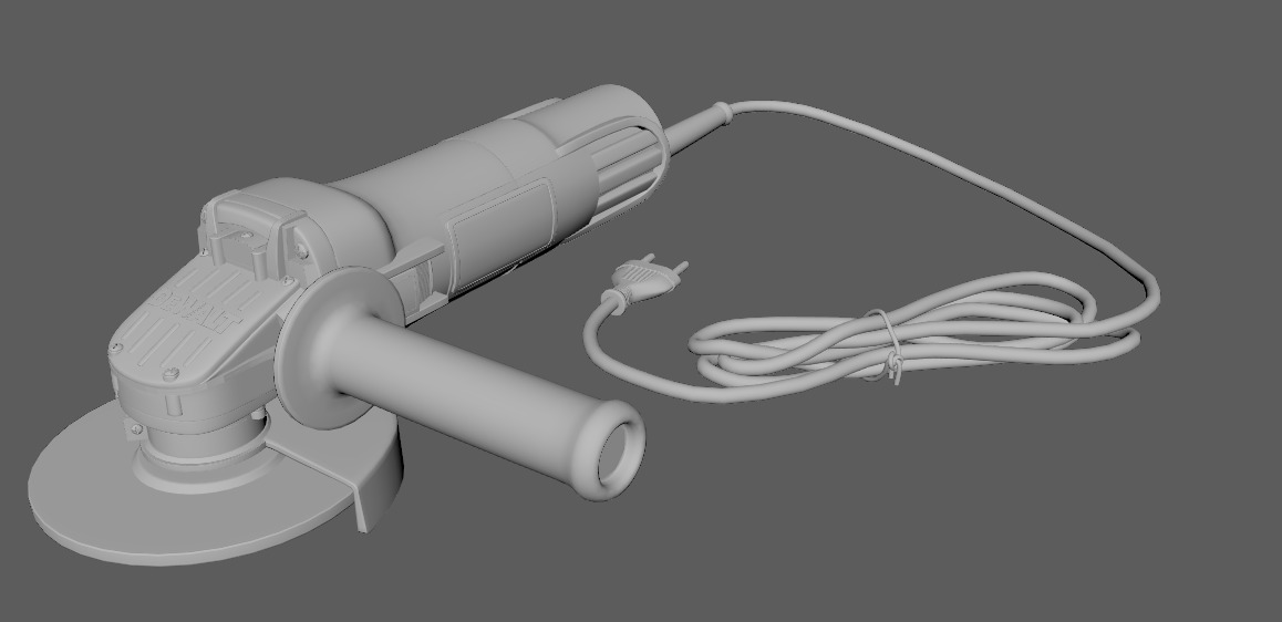 3d model Angle grinder DeWalt Low-poly 3D model_6