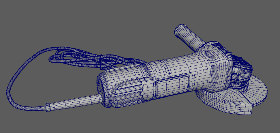 3d model Angle grinder DeWalt Low-poly 3D model_13