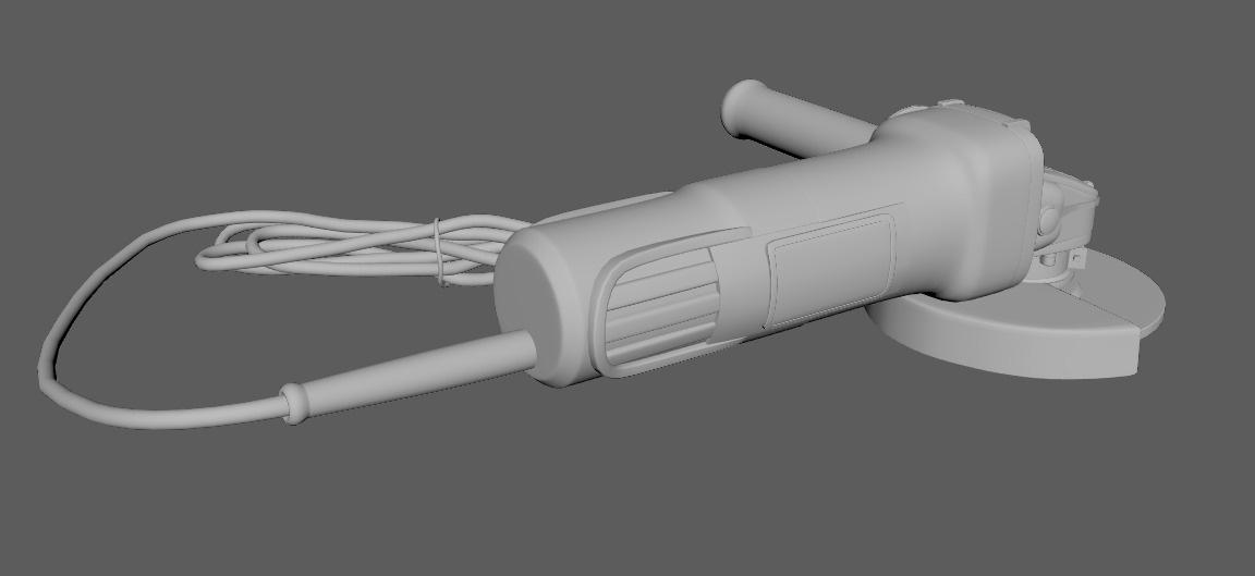 3d model Angle grinder DeWalt Low-poly 3D model_9