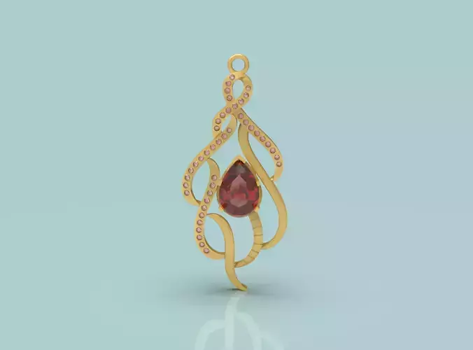 Fancy Gold Pendant - 0118