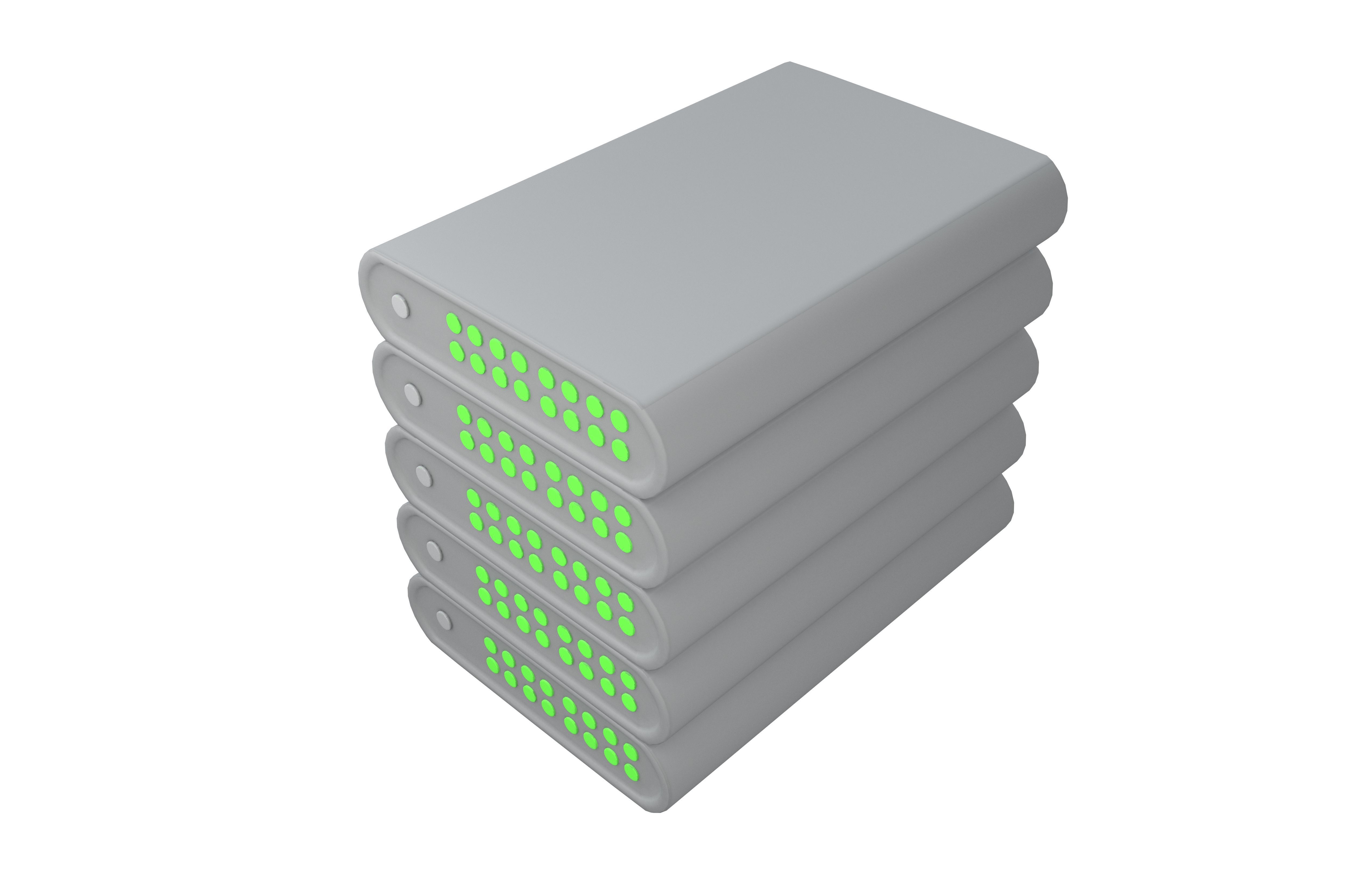 Power Storage Machine Icon v1 002 Low-poly 3D model_3