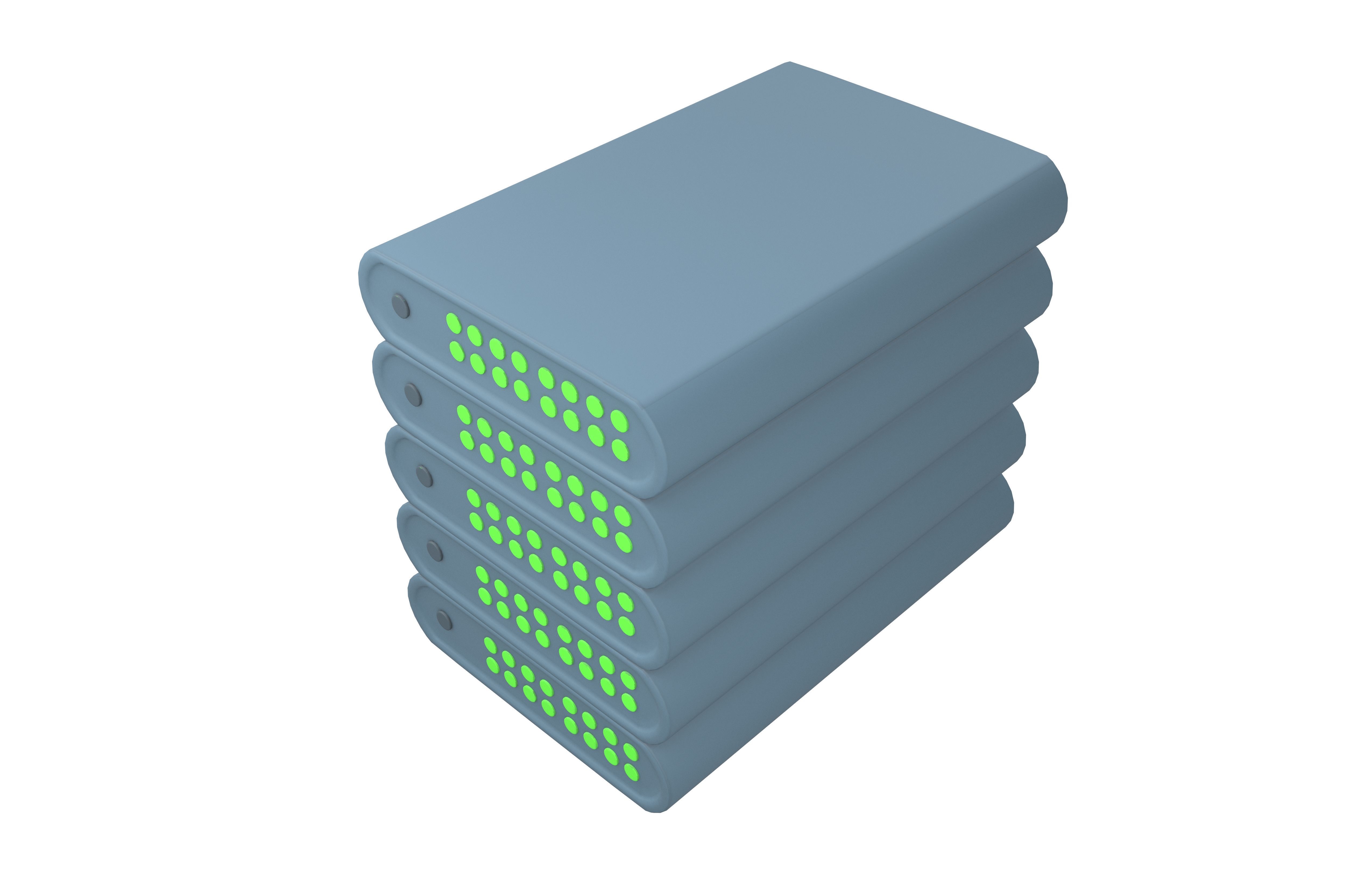 Power Storage Machine Icon v1 003 Low-poly 3D model_2
