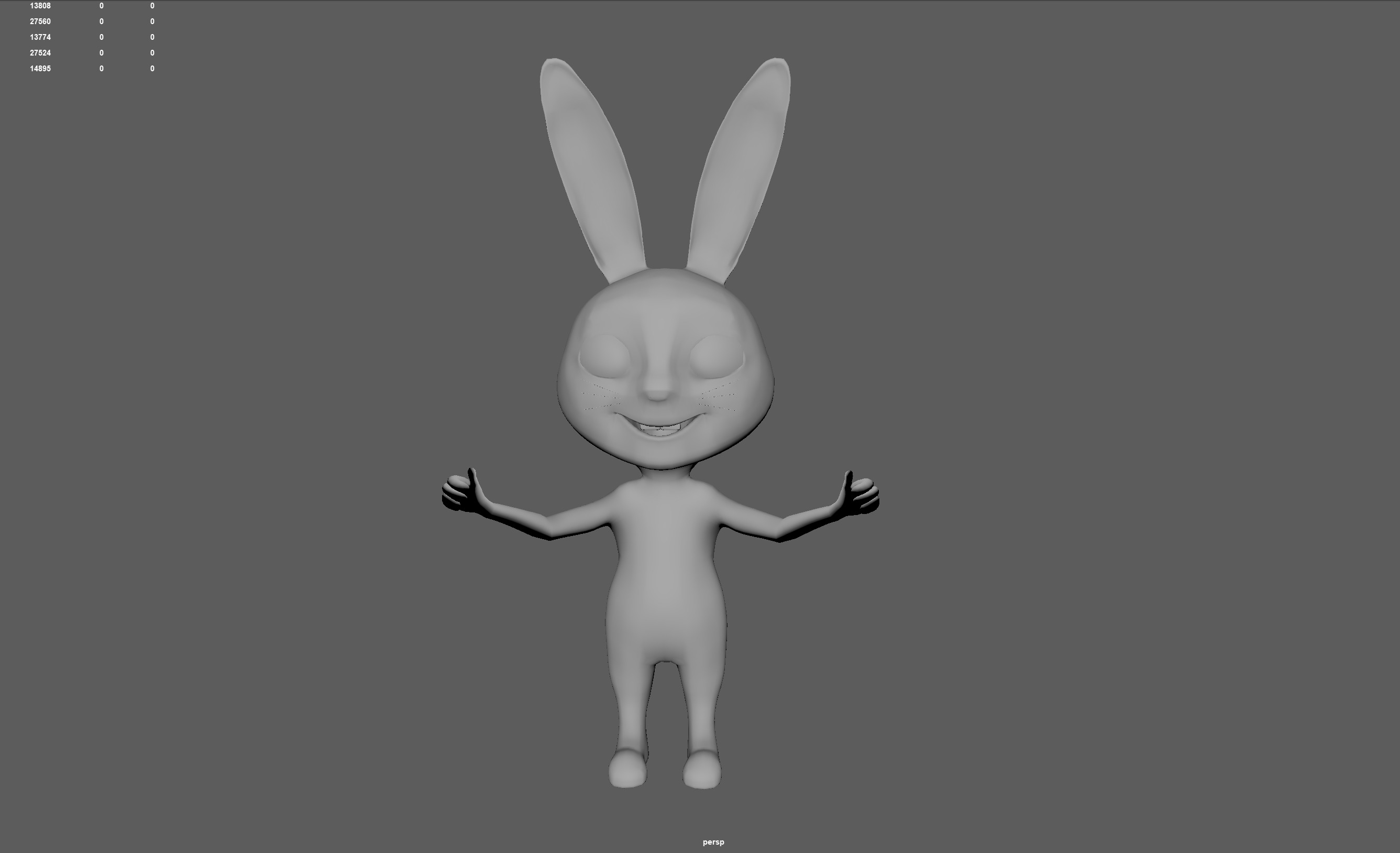 3D Rabbit Character Model Low-poly Low-poly 3D model_4