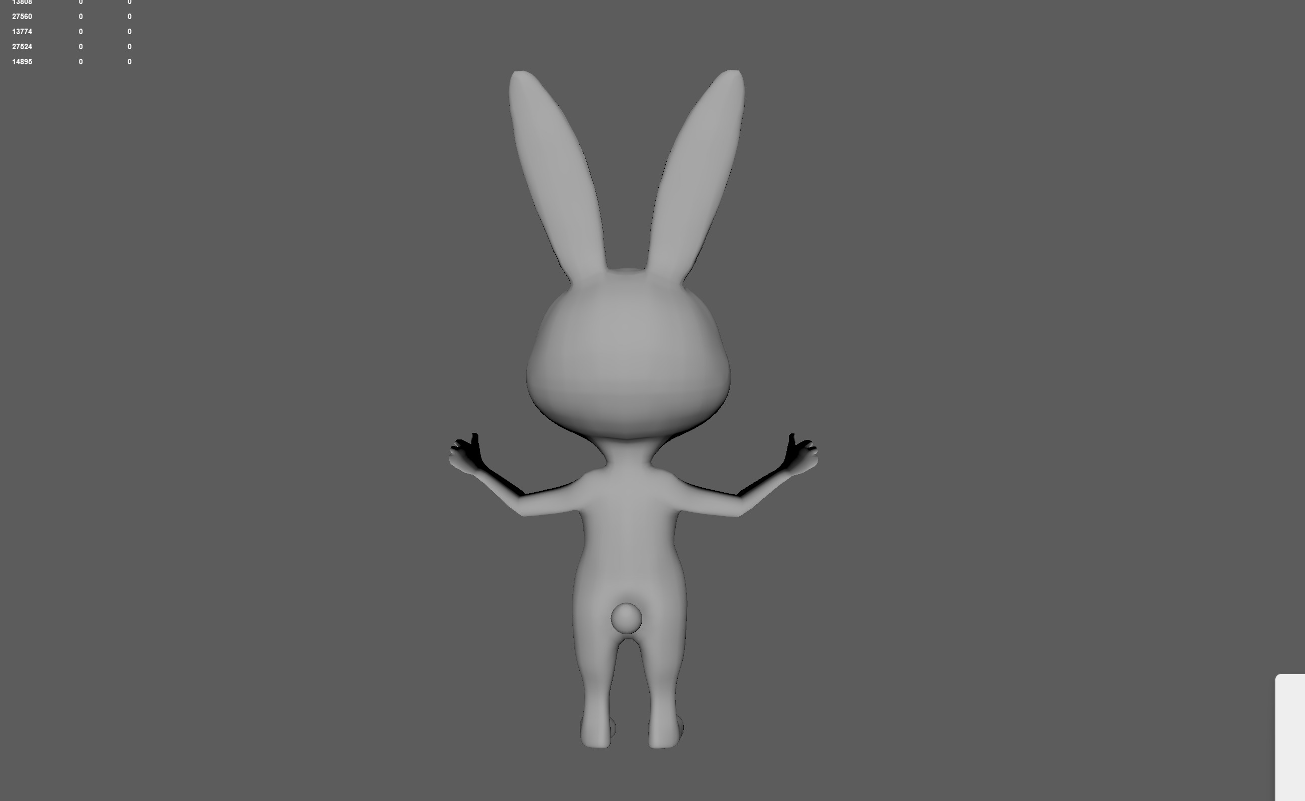 3D Rabbit Character Model Low-poly Low-poly 3D model_7
