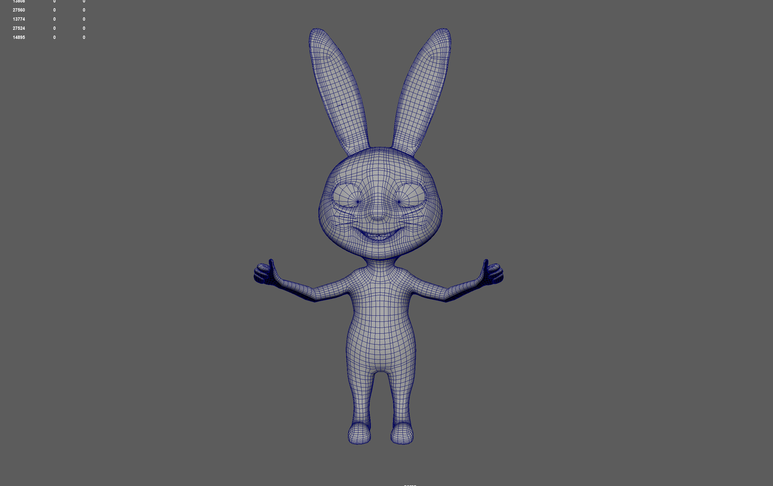 3D Rabbit Character Model Low-poly Low-poly 3D model_10