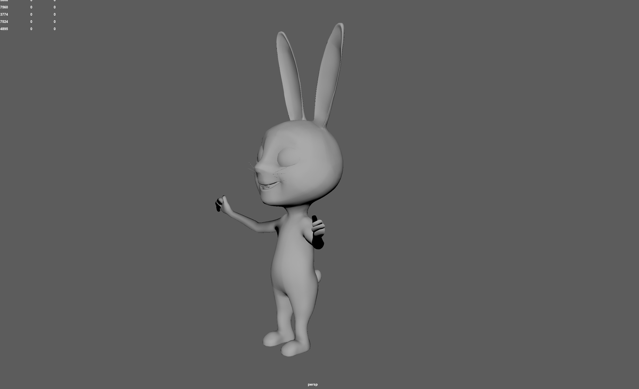 3D Rabbit Character Model Low-poly Low-poly 3D model_5