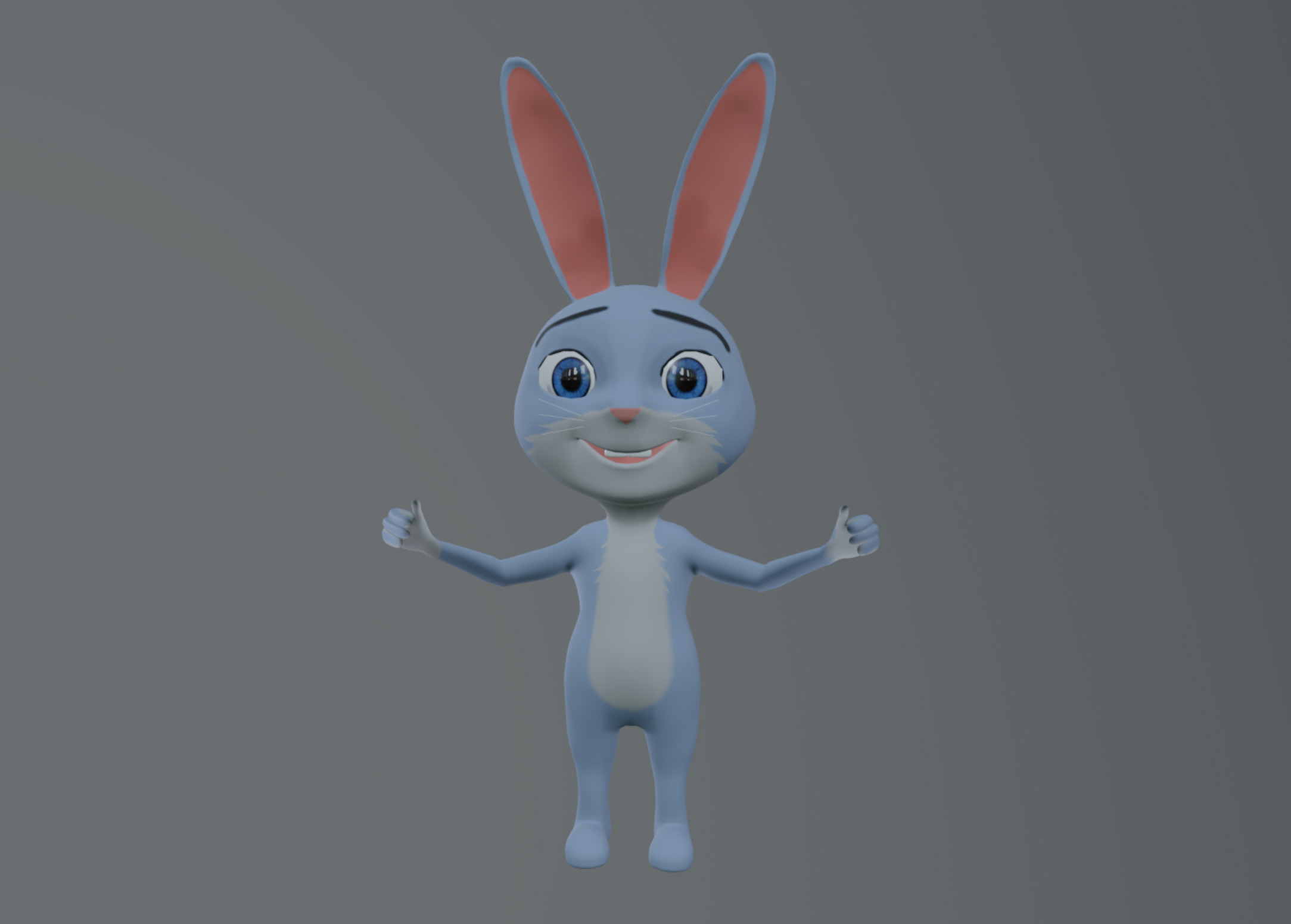 3D Rabbit Character Model Low-poly Low-poly 3D model_18