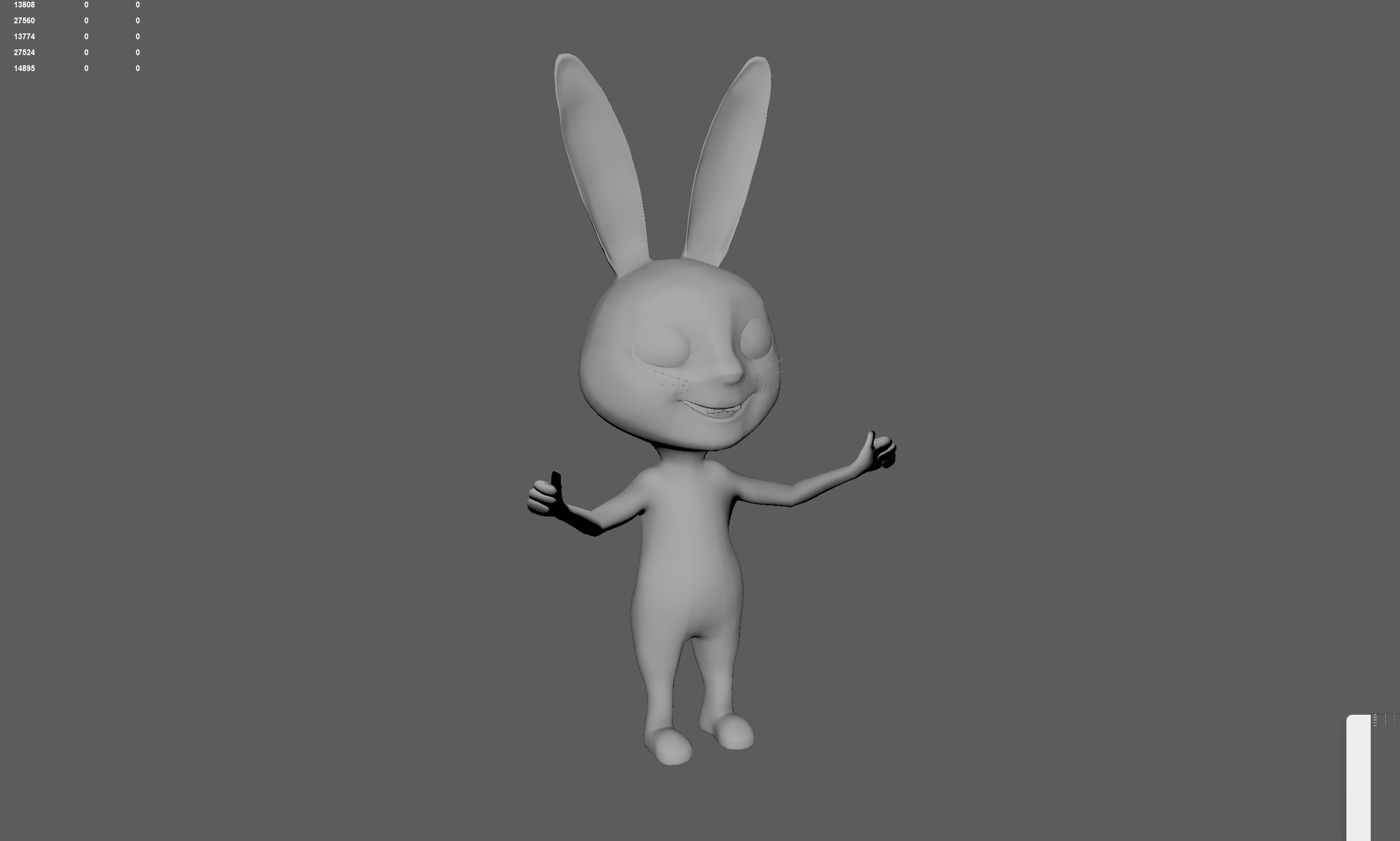 3D Rabbit Character Model Low-poly Low-poly 3D model_9