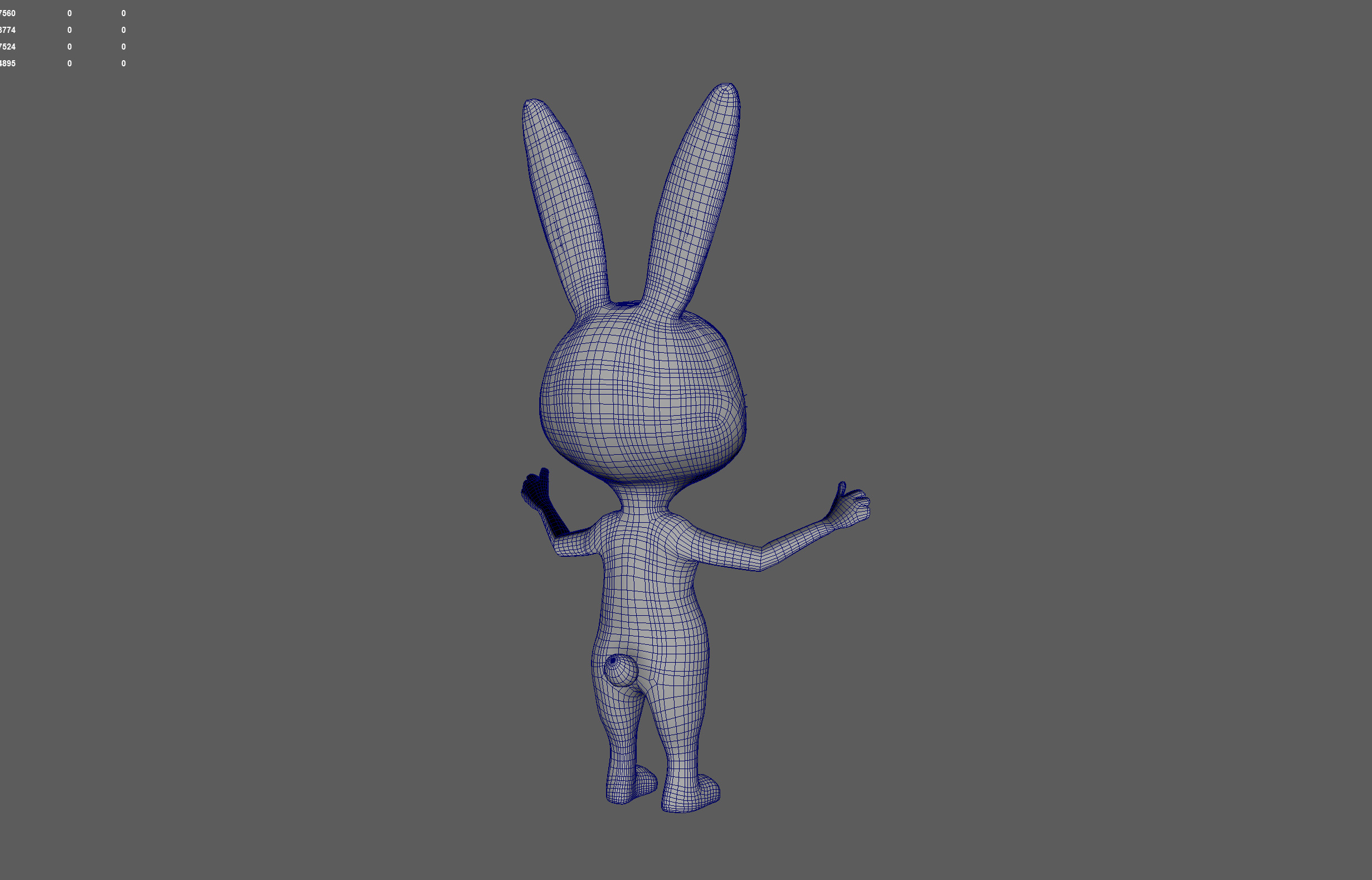 3D Rabbit Character Model Low-poly Low-poly 3D model_14