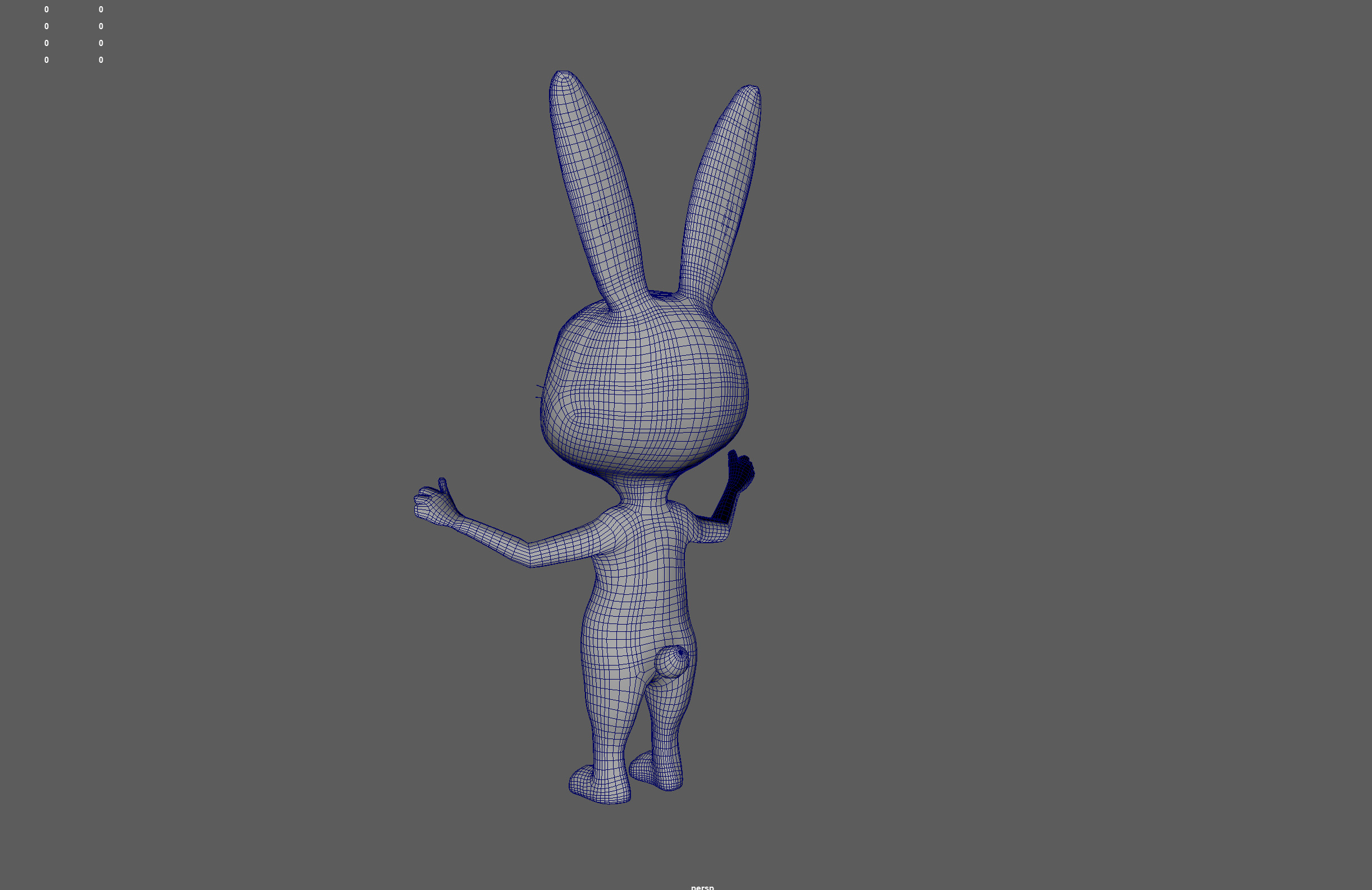 3D Rabbit Character Model Low-poly Low-poly 3D model_13