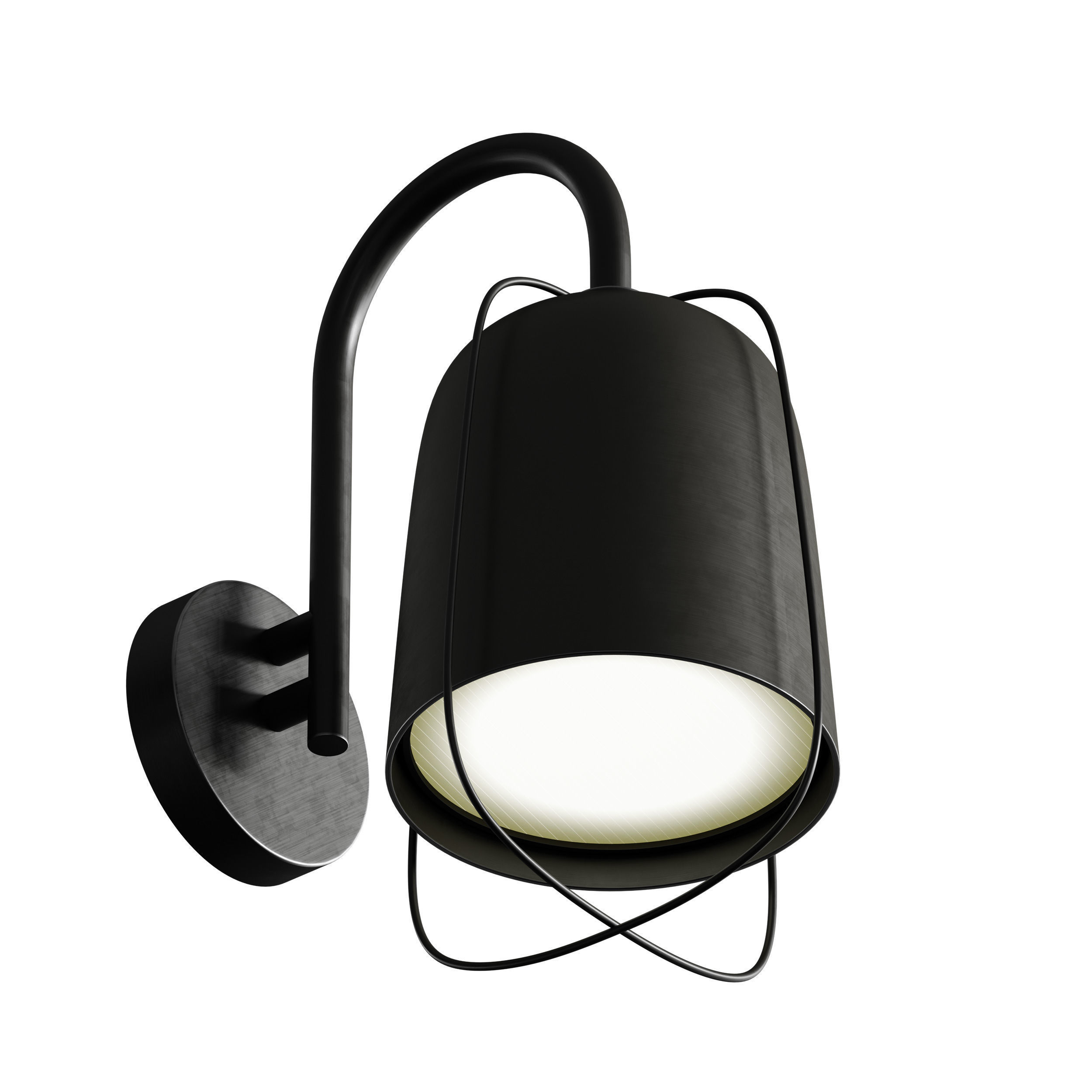 Outdoor Wall Hanging Light Street Lamp Lantern 3D model_10