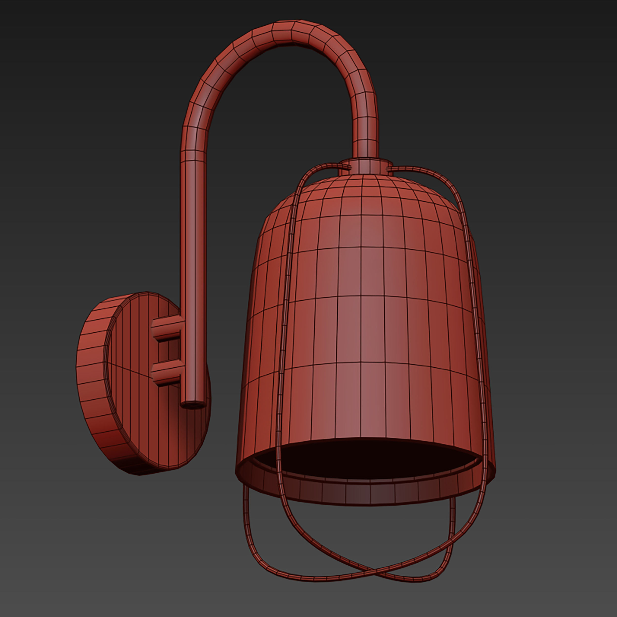 Outdoor Wall Hanging Light Street Lamp Lantern 3D model_19