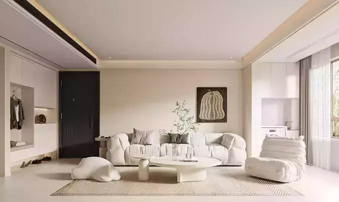 modern living room dining room interior scenes 23