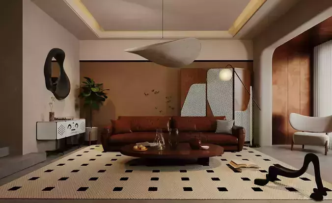 modern living room dining room interior scenes 24