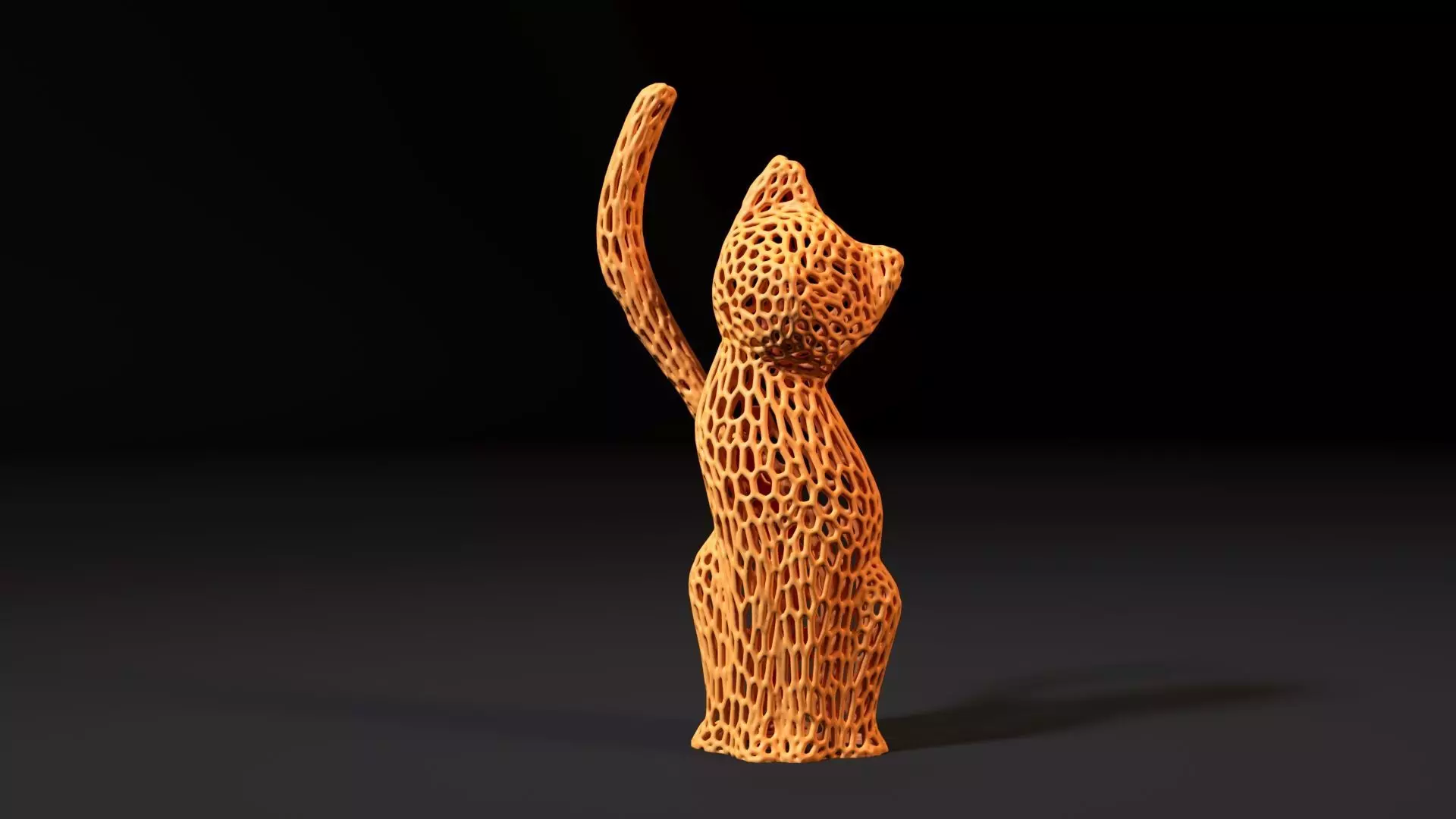Cat Voronoi 3D print model