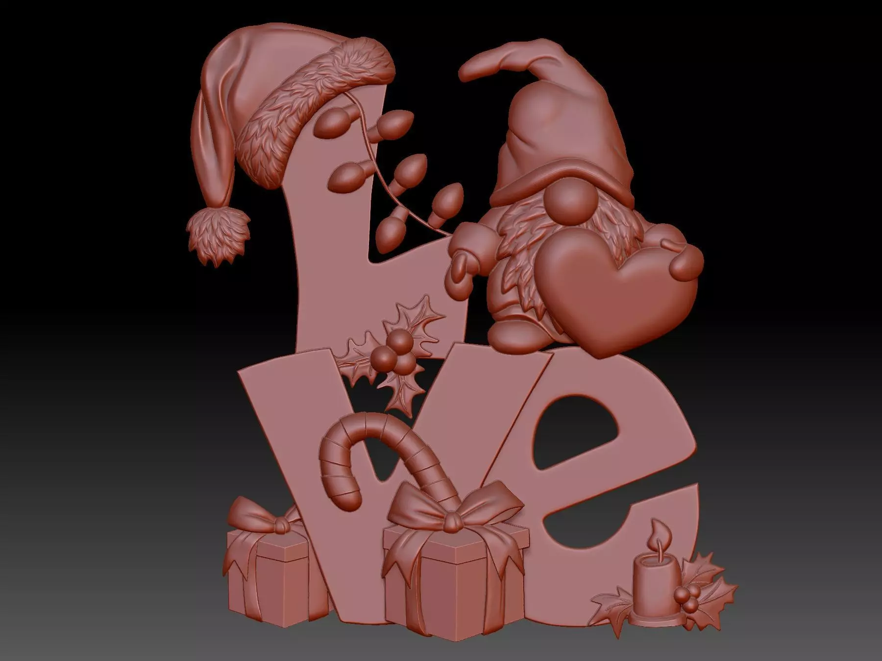 Love beautiful 3D print model