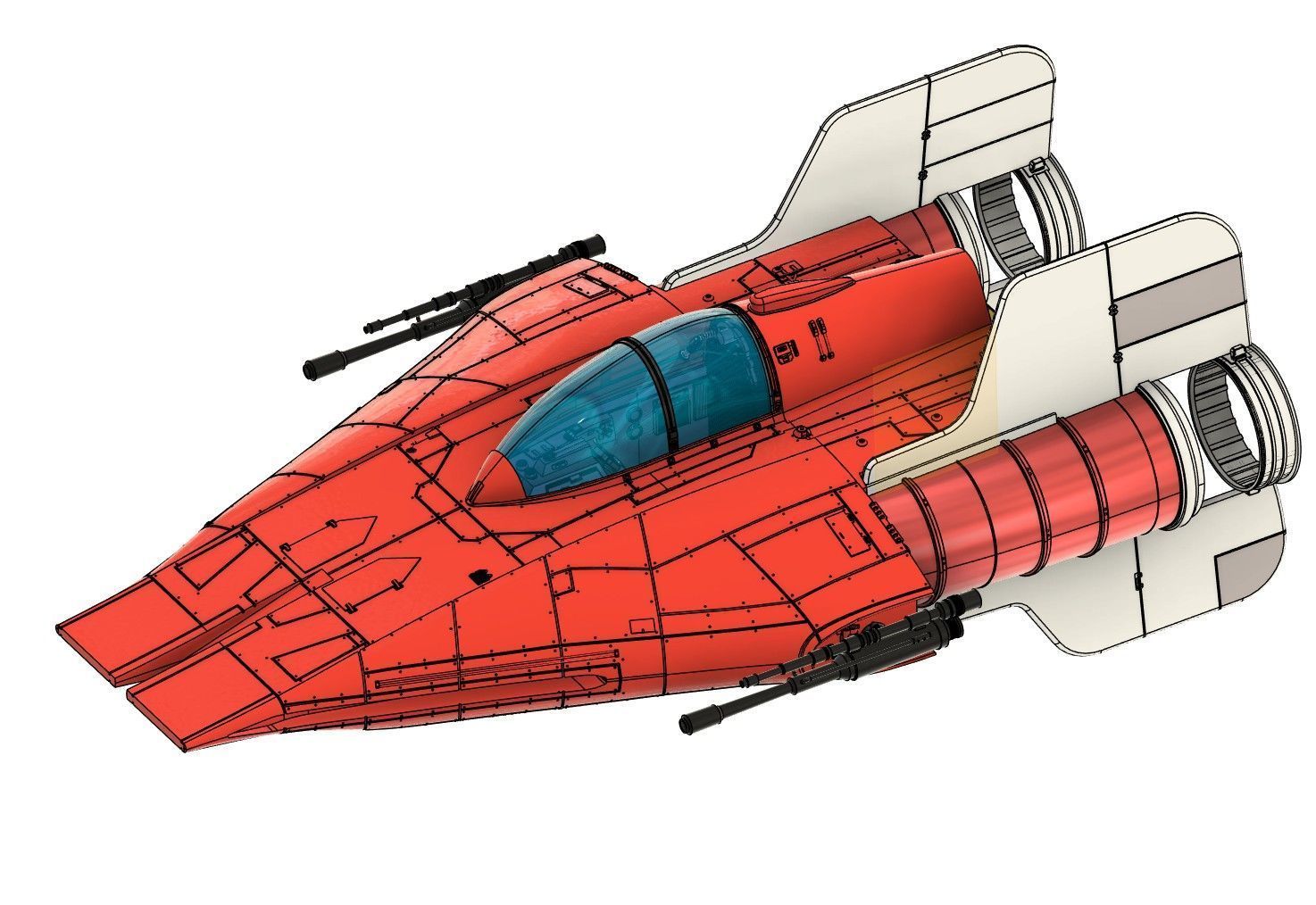 A WING ROTJ 1 18  3D print model_21