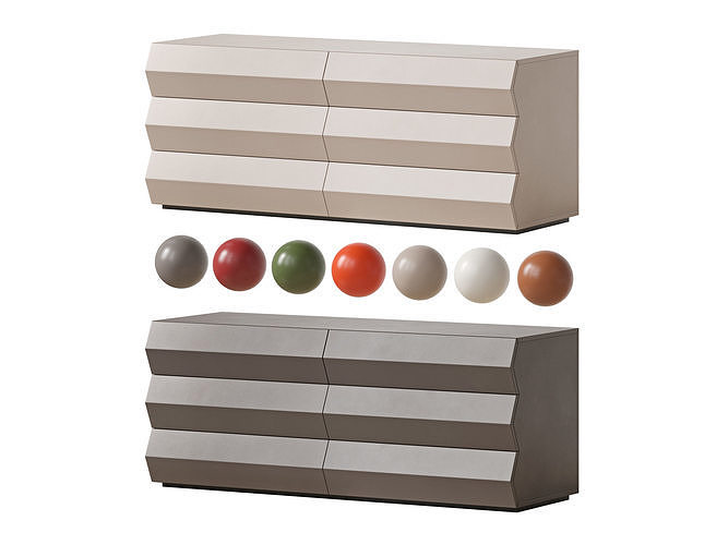 Zanotta Z24 MDF Chest of drawers 787 3D model