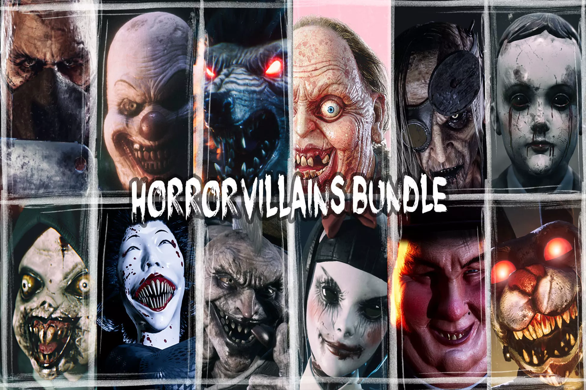 Horror Villains Bundle - Rigged and Animated Low-poly 3D model_0