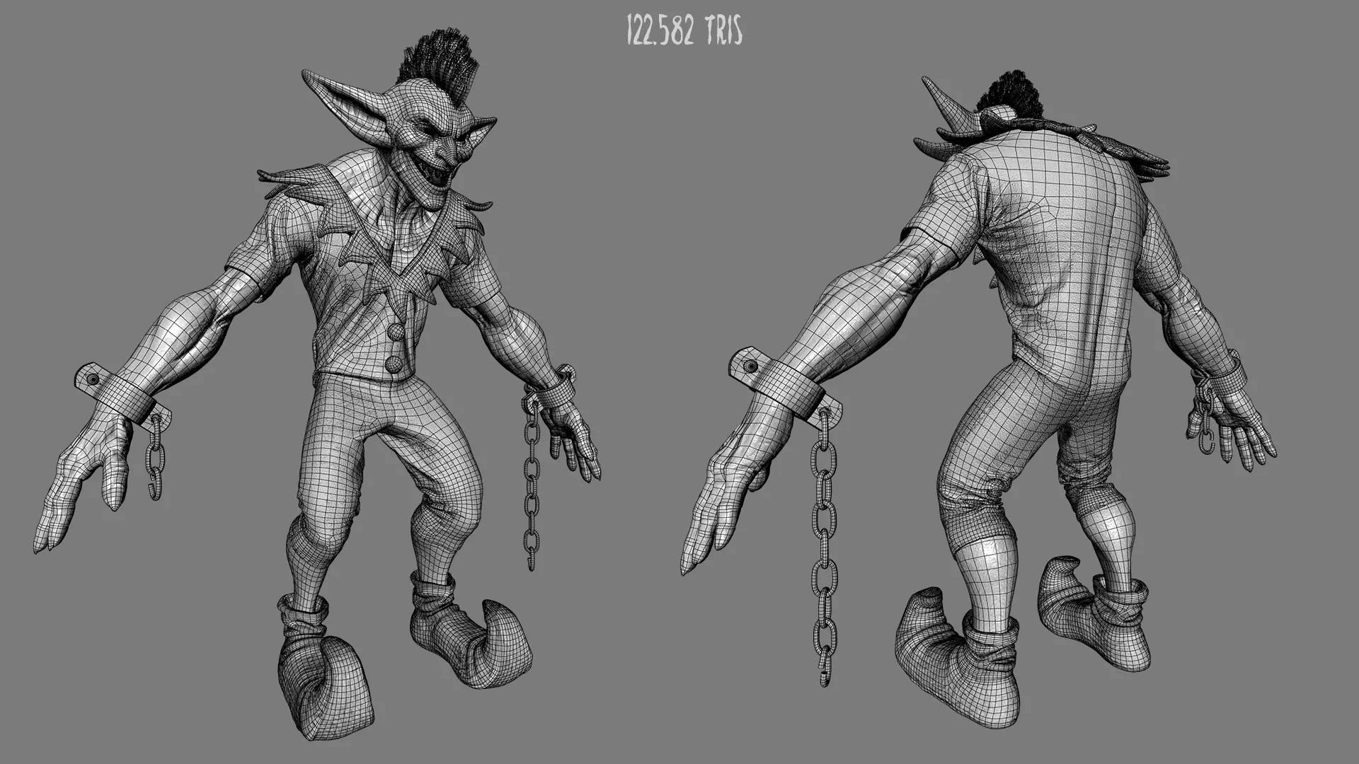 Horror Villains Bundle - Rigged and Animated Low-poly 3D model_78