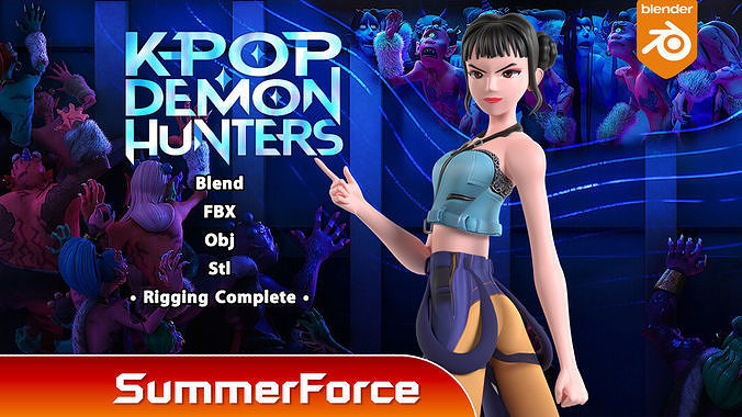Zoey - KPop Demon Hunters 3D model
