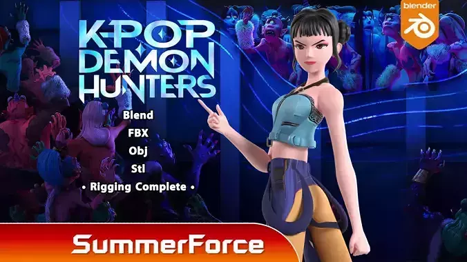 Zoey - KPop Demon Hunters 3D model