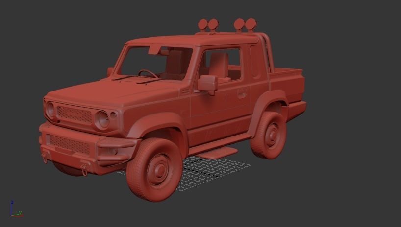 Suzuki Jimny Mk4 JB74 Sierra Pickup 2019 3D print model_1