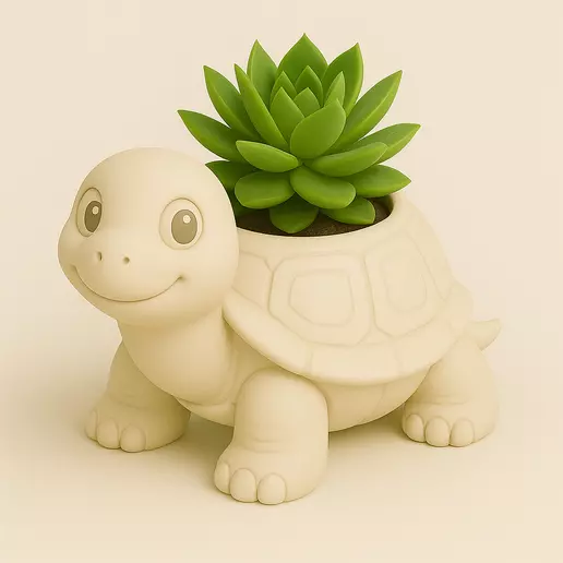 Smiling Turtle Planter 3D print model