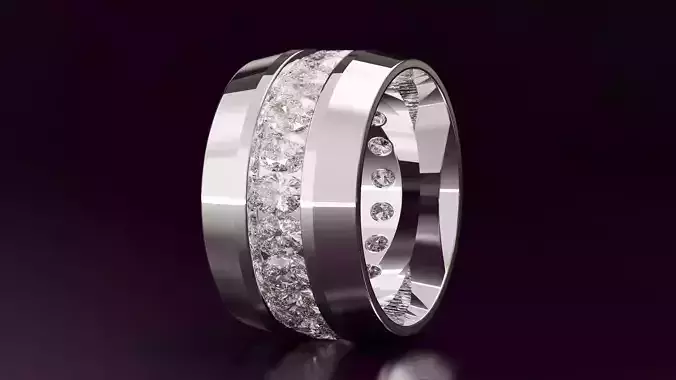Channel Set Oval Eternity Ring N09 2856CT EU54 3D print model