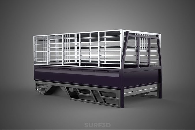 FARM CATTLE BAKKIE UTE PICKUP CAGE FOWL POULTRY BIRD TRUCK CARGO 3D model