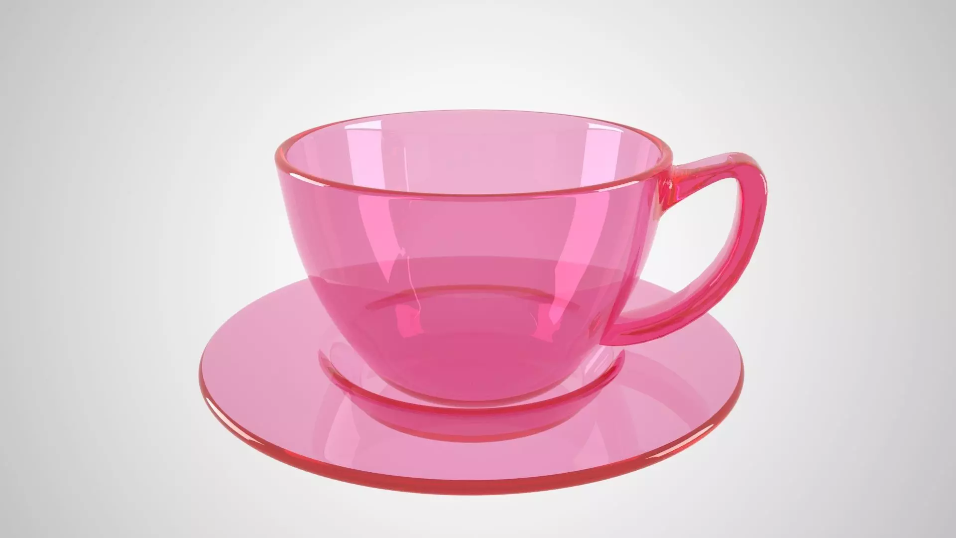 16 Most used colored Glass Coffee and Tea Cups with Saucer 3D Model Collection_6