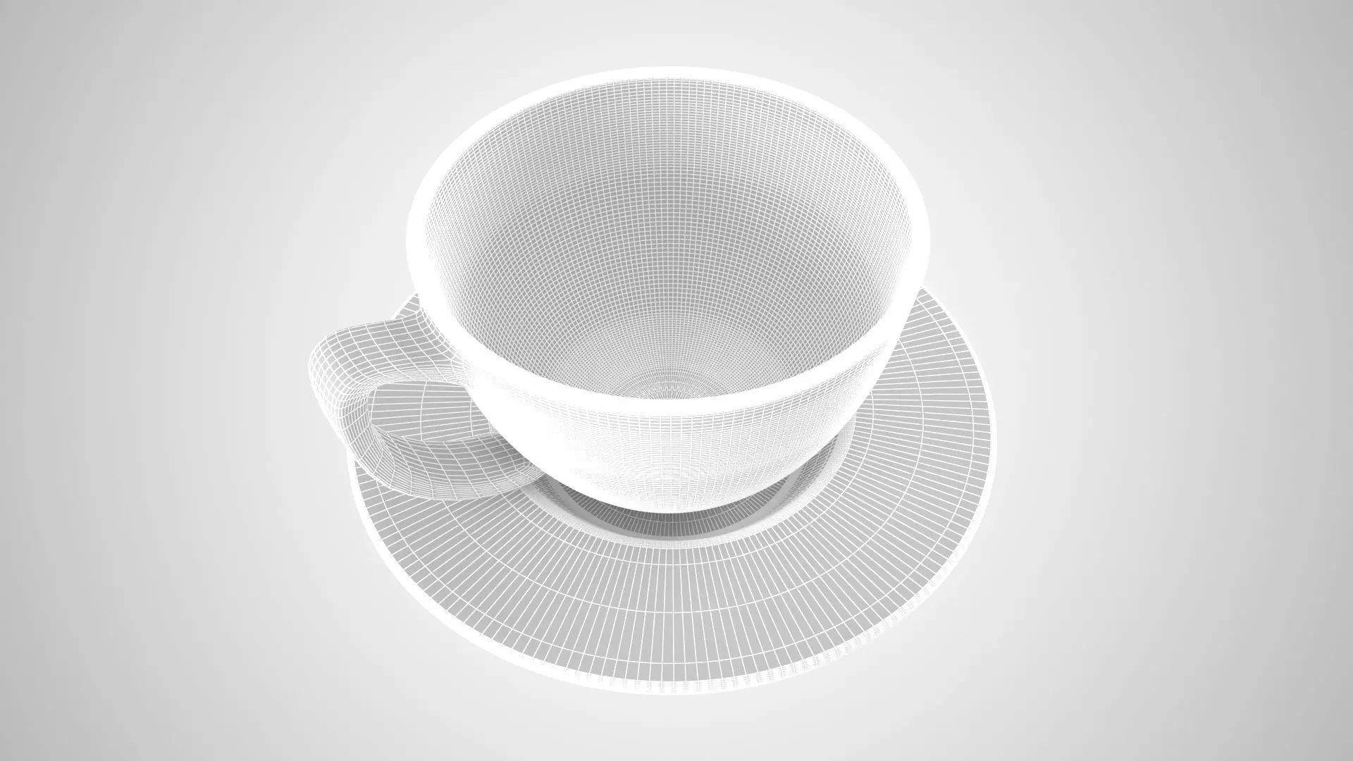 16 Most used colored Glass Coffee and Tea Cups with Saucer 3D Model Collection_20