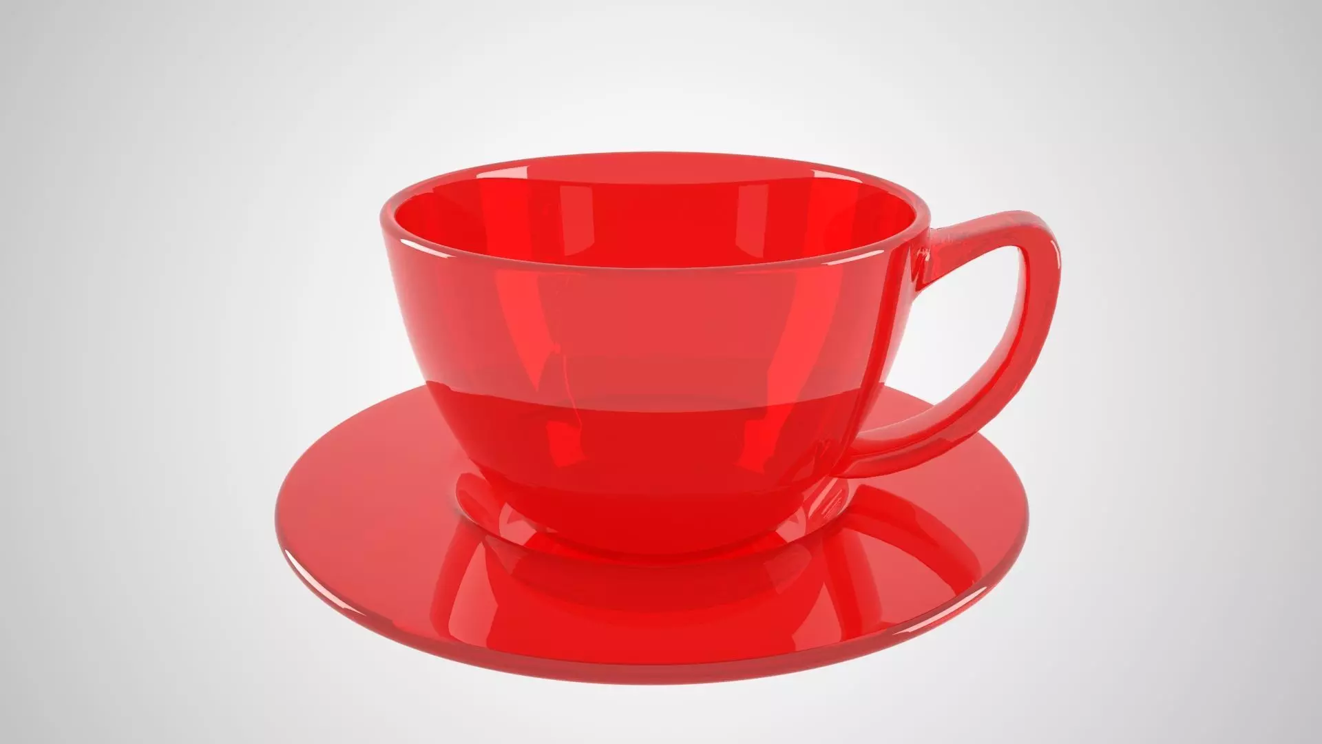 16 Most used colored Glass Coffee and Tea Cups with Saucer 3D Model Collection_11
