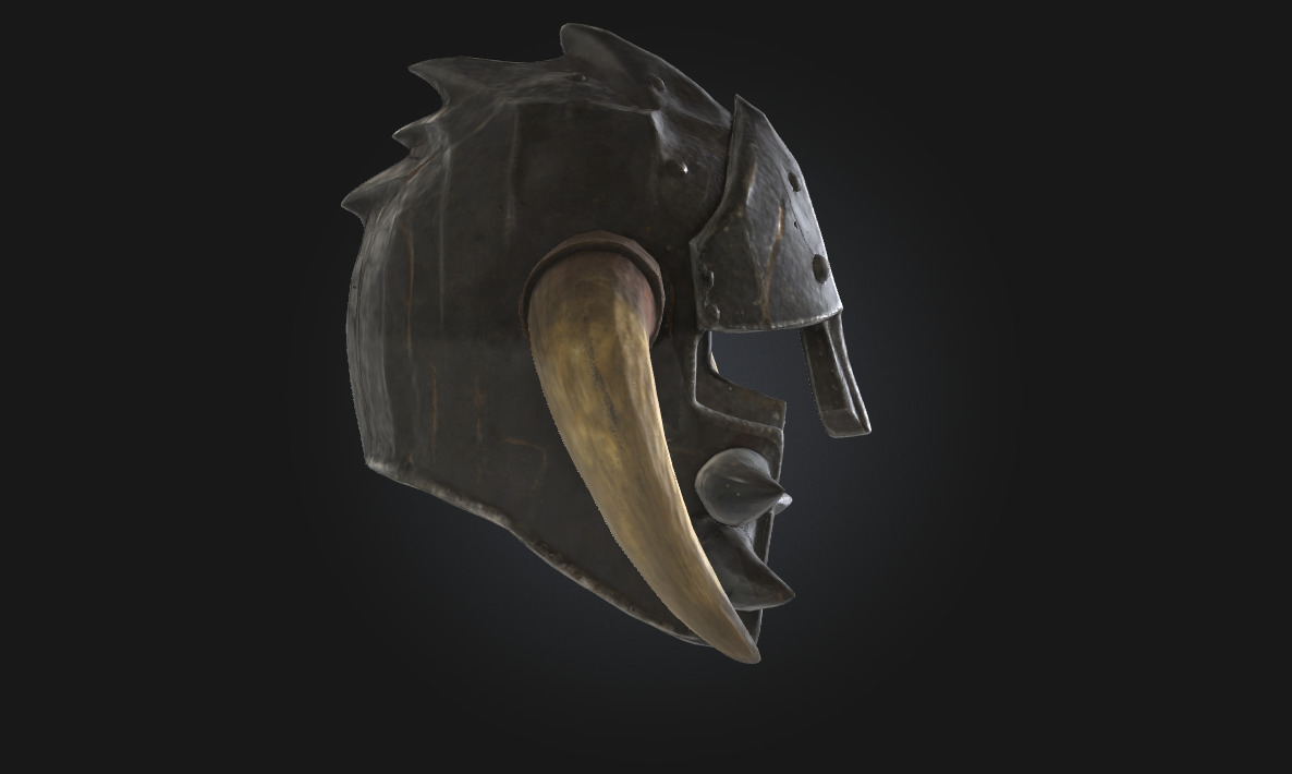 Warriors Horned Helm  Relic of the Fierce 3D model_2