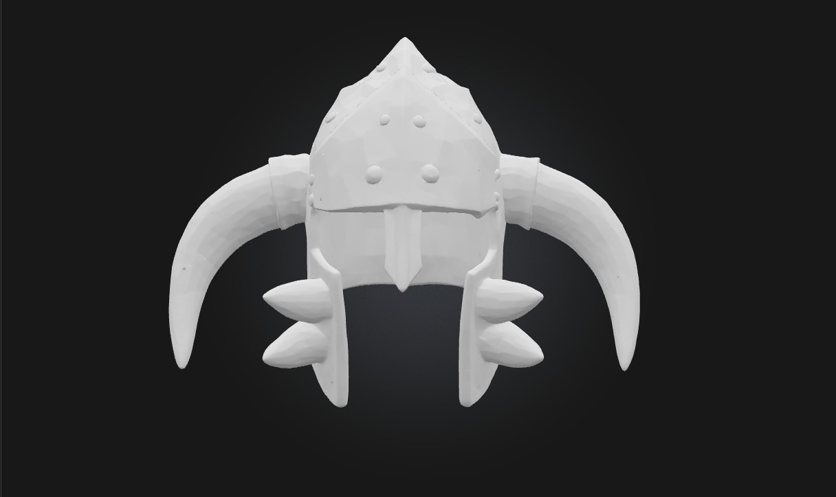 Warriors Horned Helm  Relic of the Fierce 3D model_4