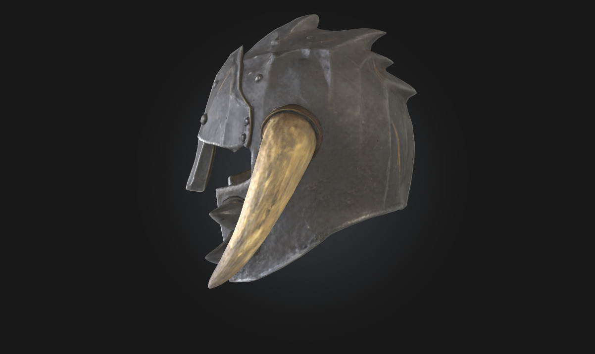 Warriors Horned Helm  Relic of the Fierce 3D model_1