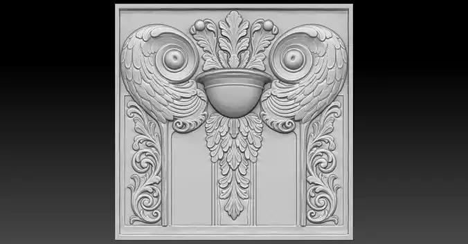 4 pattern CNC Relief Model