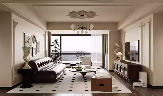 luxury living room dining room interior scenes 32 