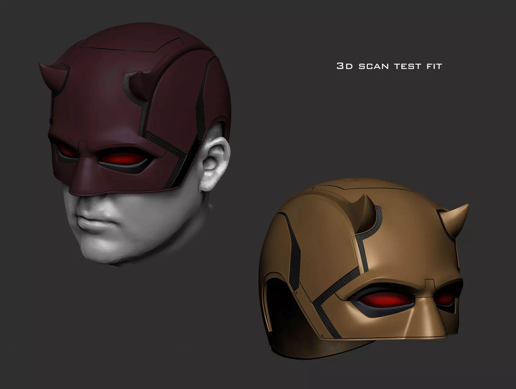 Daredevil cowl 3D print model_2