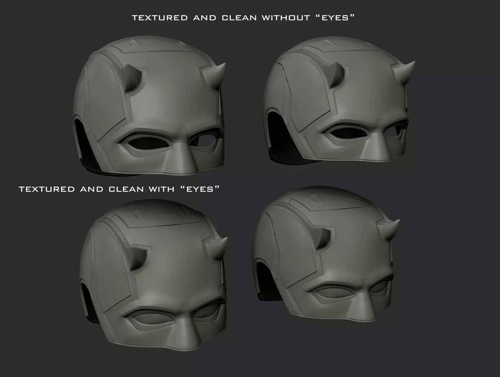 Daredevil cowl 3D print model_1