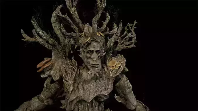 Tree ent ash low-poly game engine ready 3D model Low-poly 3D model