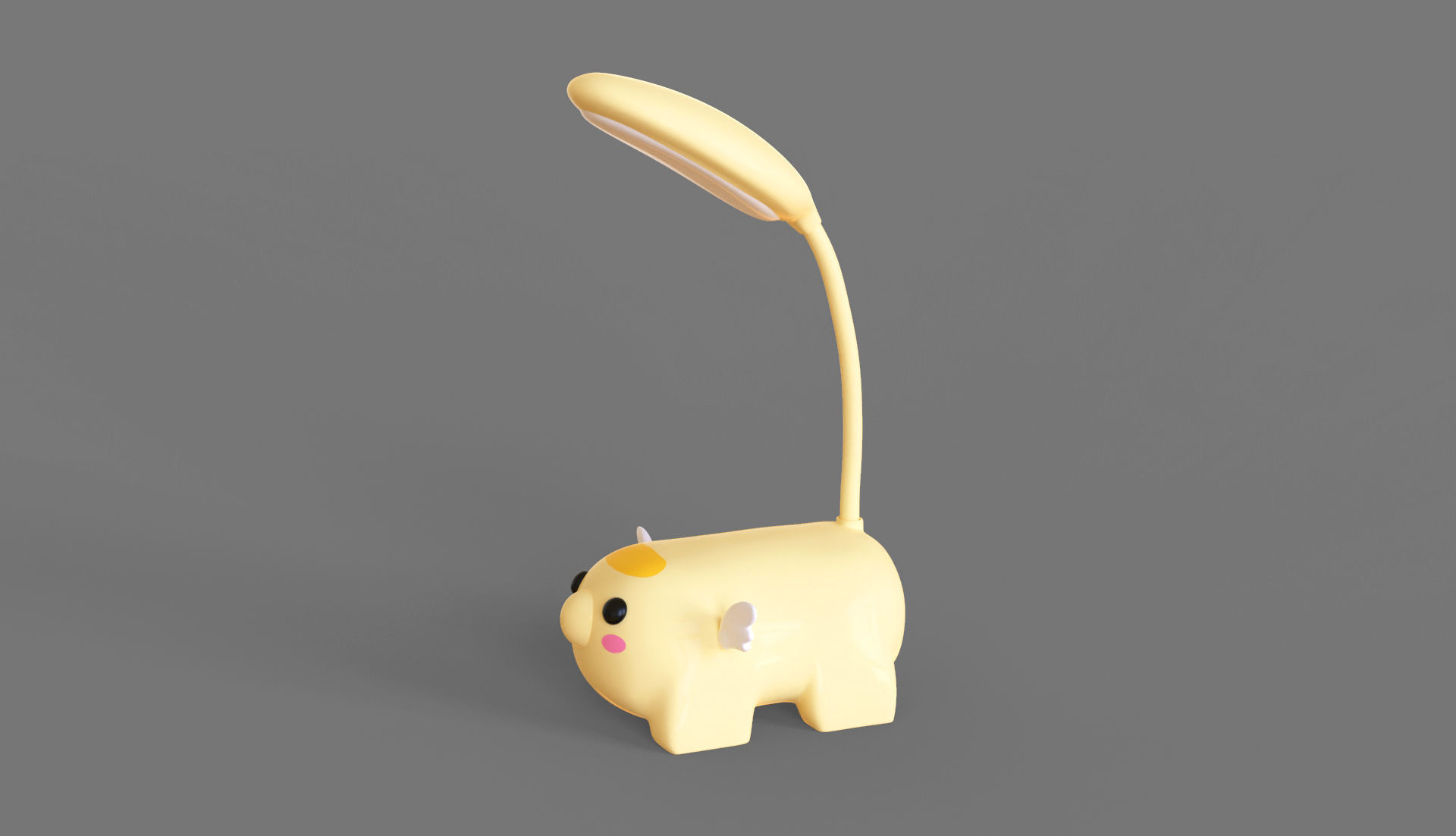 Angel Desk Lamp Low-poly 3D model_1