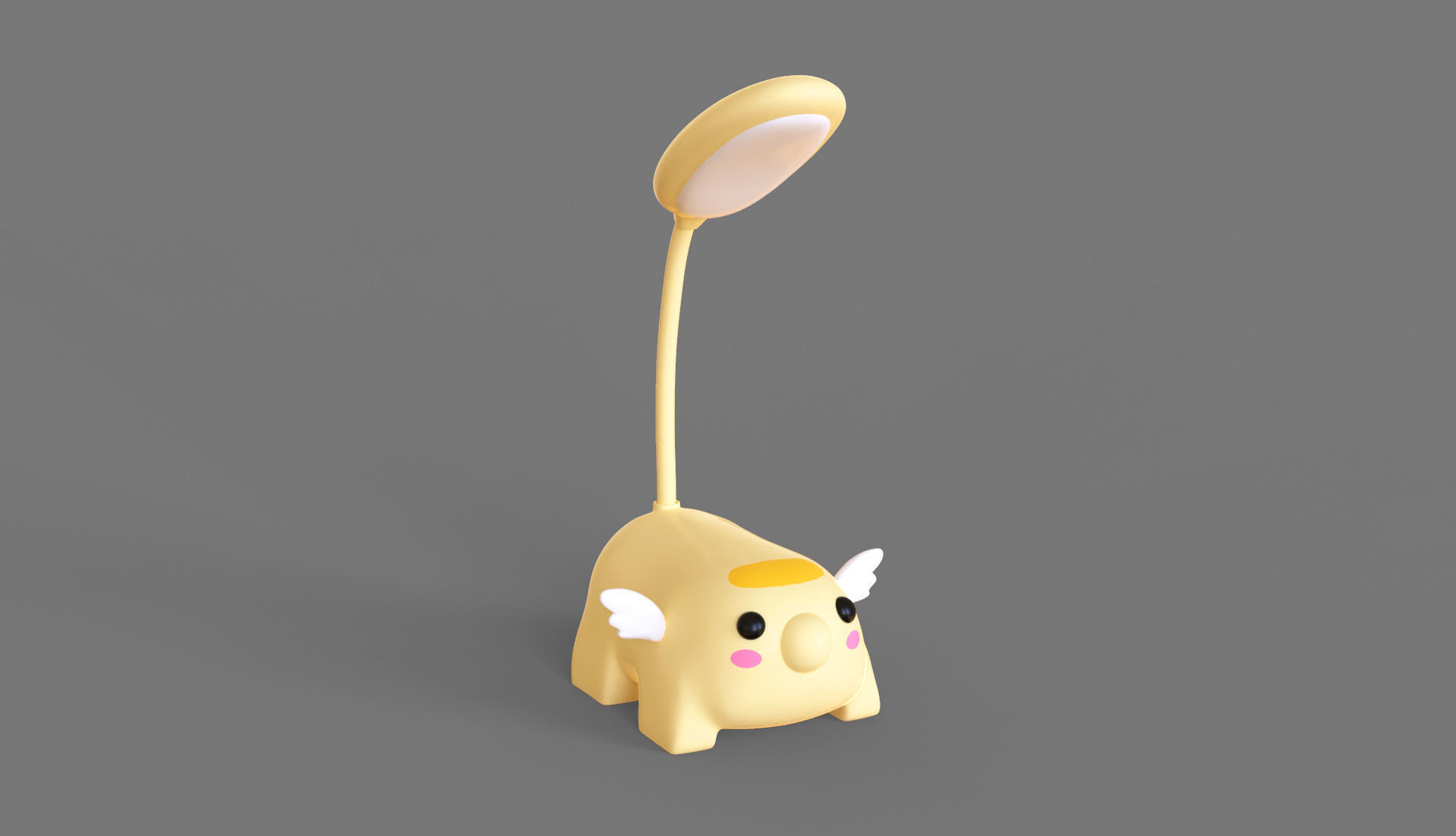 Angel Desk Lamp Low-poly 3D model_4