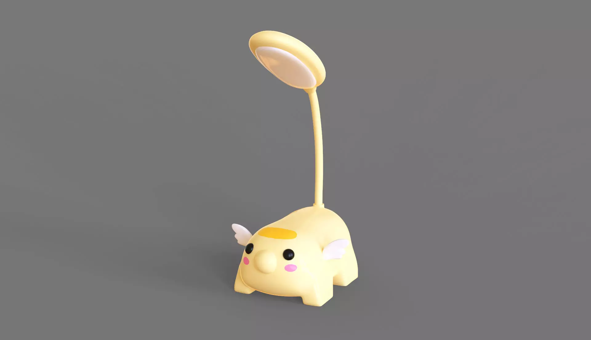 Angel Desk Lamp Low-poly 3D model_0